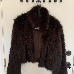 H&M Dark Brown Teddy Jacket